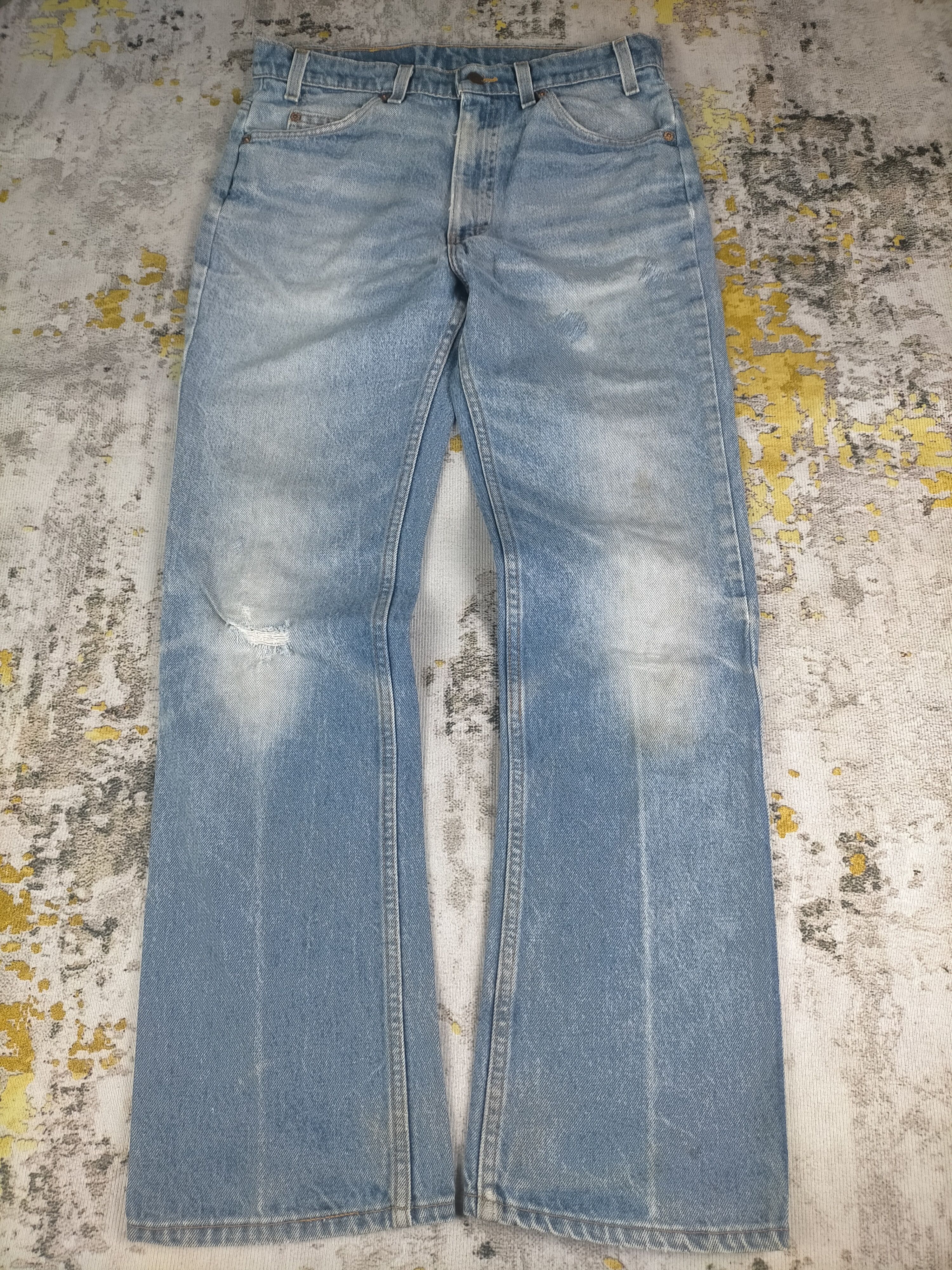 Vintage 🔥 Vintage 80s Levis 517 Orange Tab Flare Distressed Jeans Size US 32 / EU 48 - 3 Thumbnail