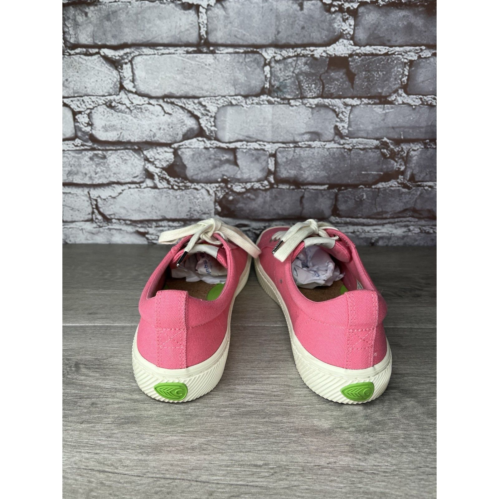 Frescobol Carioca Cariuma OCA Pink Lemonade Canvas Sneakers Shoes Women Sz 9M Size US 9 / EU 42 - 5 Thumbnail