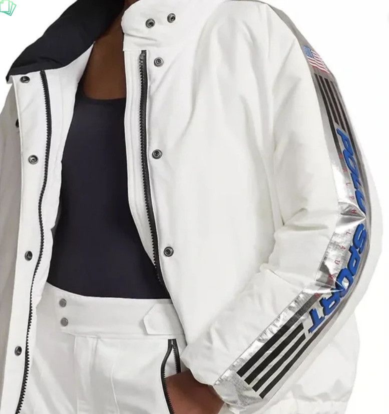 Polo Ralph Lauren Polo Ralph Lauren Sport Ski Puffer White Silver ( M ) Size M / US 6-8 / IT 42-44 - 1 Thumbnail