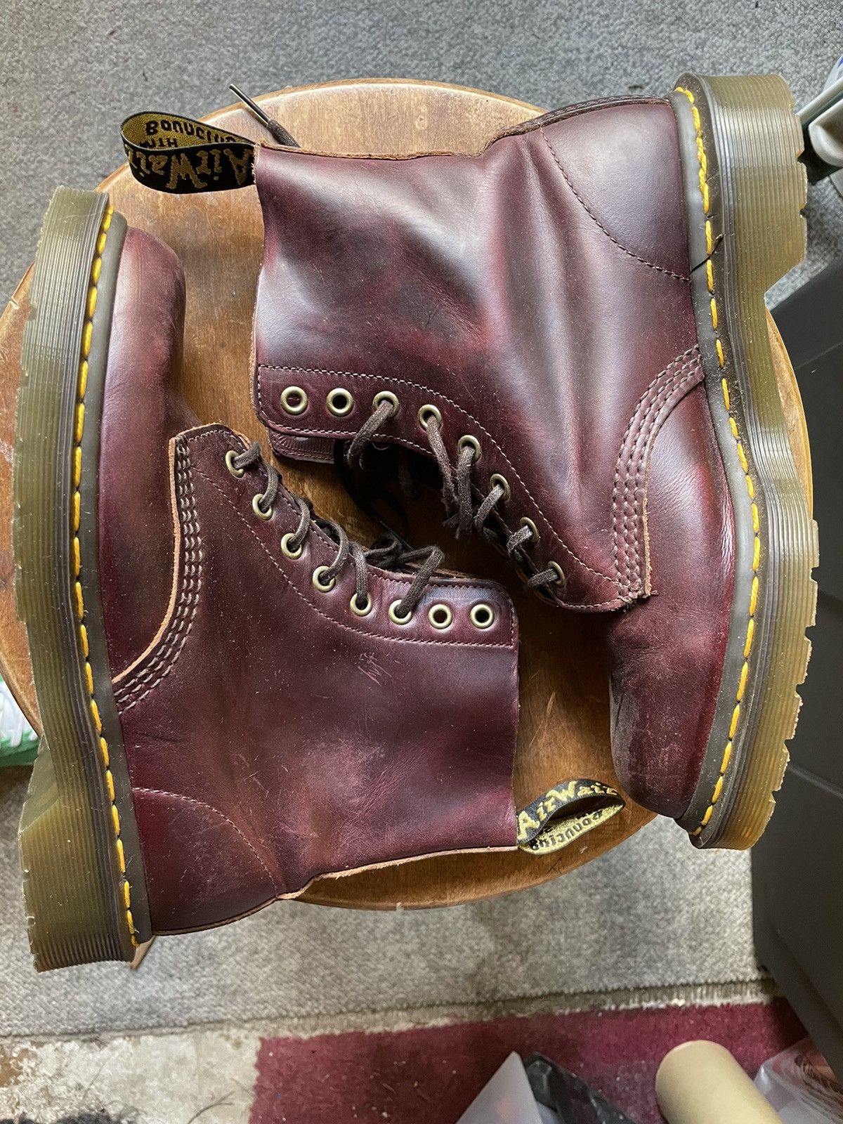 image of Dr Martens 1460 Pascal Chromexcel (Mie) Shoes in Burgandy, Men's (Size 7)