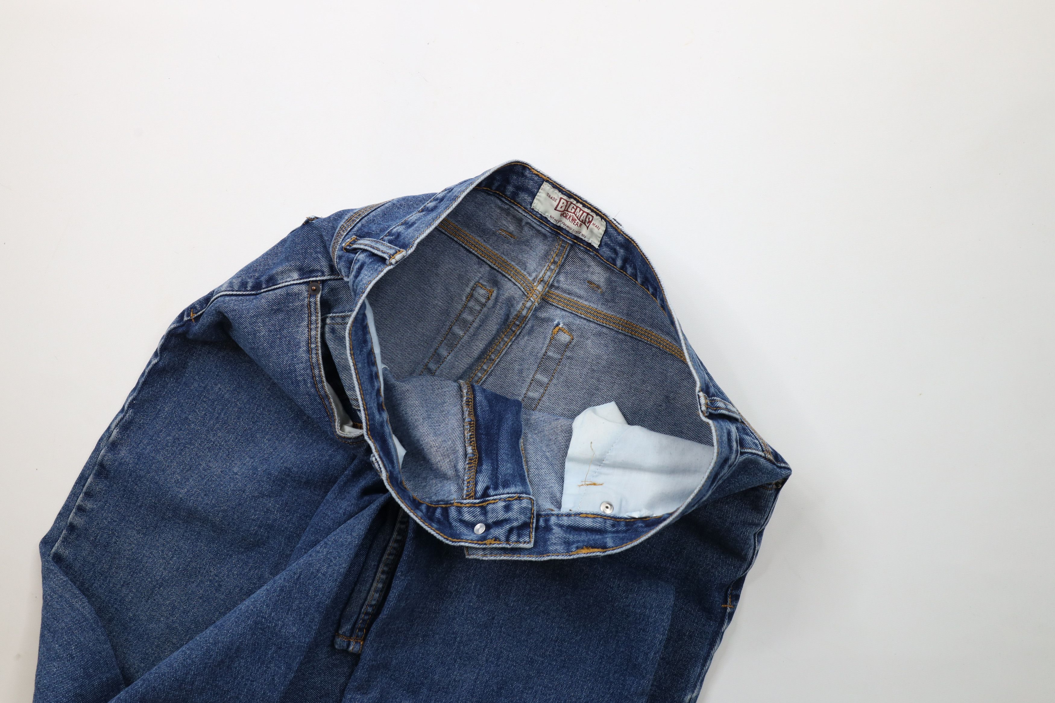 Vintage Vintage 90s Big Mac Workwear Bootcut Denim Jeans Blue Cotton Size US 34 / EU 50 - 7 Thumbnail