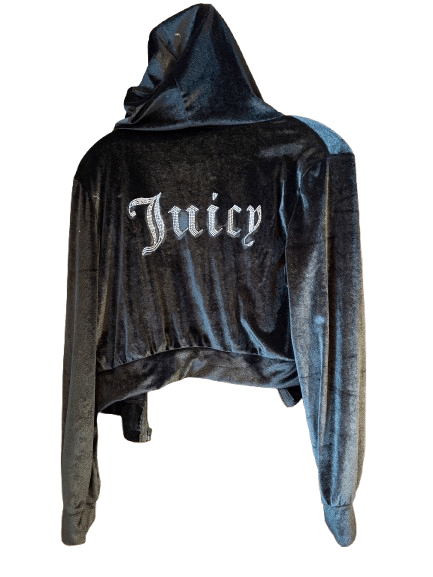 Juicy Couture Juicy Couture Y2K Women’s Velvet Zip Hoodie Logo Glitter Size S / US 4 / IT 40 - 1 Thumbnail
