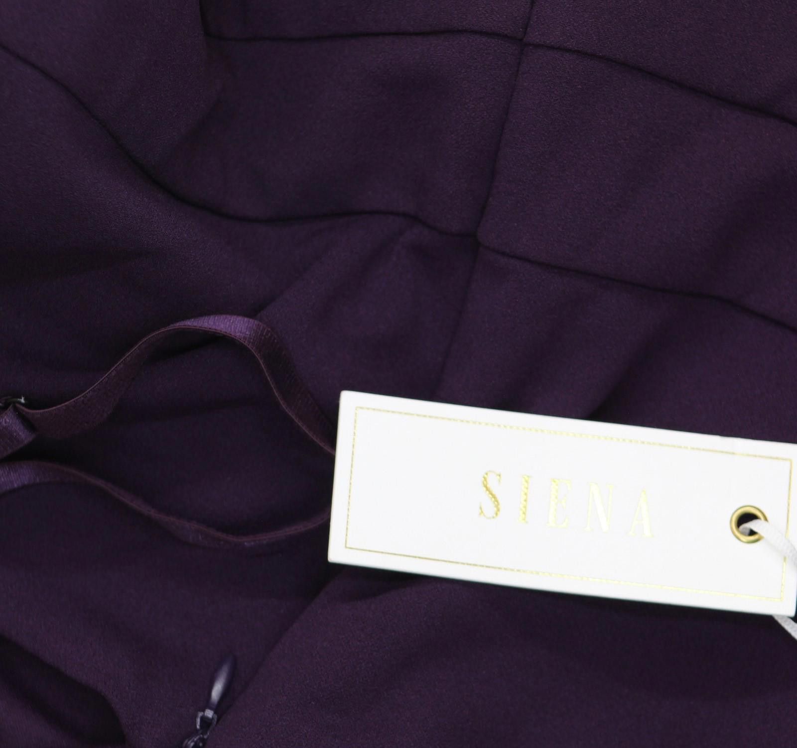 Signal Sport Siena Womens Side-gathered Dress Satp1607 Plum Purple 10 Size L / US 10 / IT 46 - 4 Thumbnail