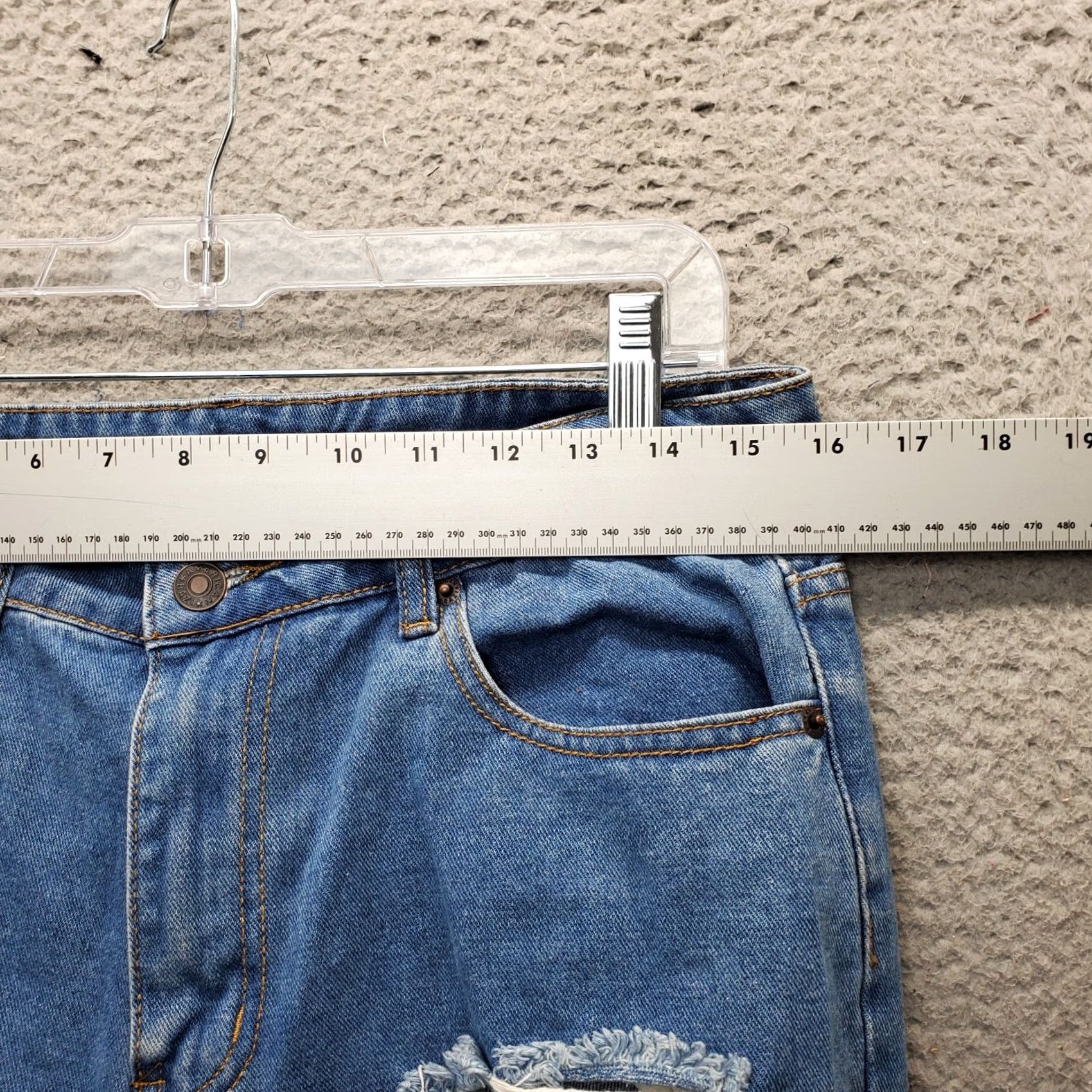 Vintage American Bazi Womens Jeans Blue Distressed High Rise Tapered Leg Boyfriend Size L Size 36" / US 14 / IT 50 - 6 Thumbnail