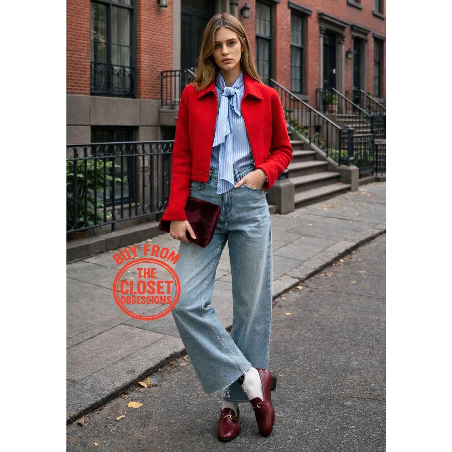 Zara ZARA Red Wool-Blend Cropped Jacket NWT Size M / US 6-8 / IT 42-44 - 8 Thumbnail