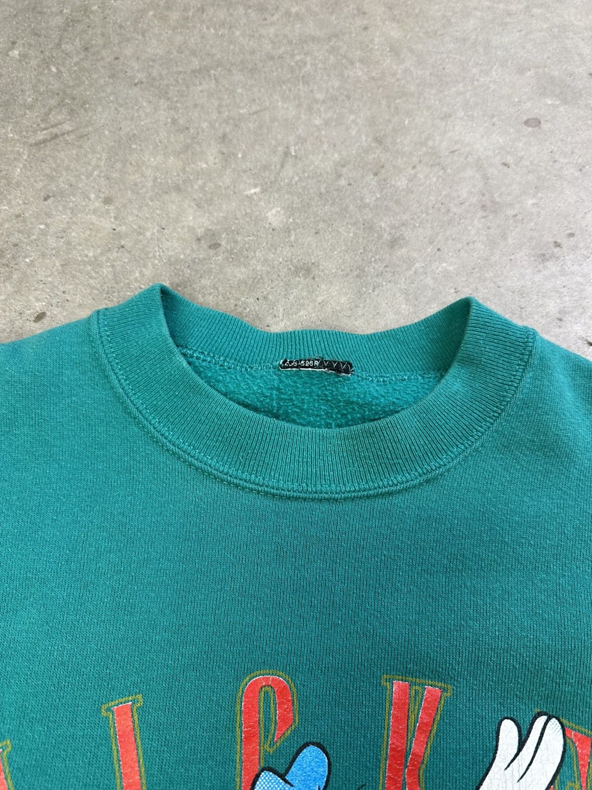 Mickey Mouse × Vintage 90s Mickey Crewneck Vintage Disney California Medium Teal Size US M / EU 48-50 / 2 - 4 Thumbnail