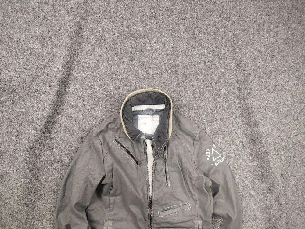 G-Star Vintage G Star Raw Gunner Zip Waxed Gray Cotton Biker Jacket Size M / US 6-8 / IT 42-44 - 1 Thumbnail