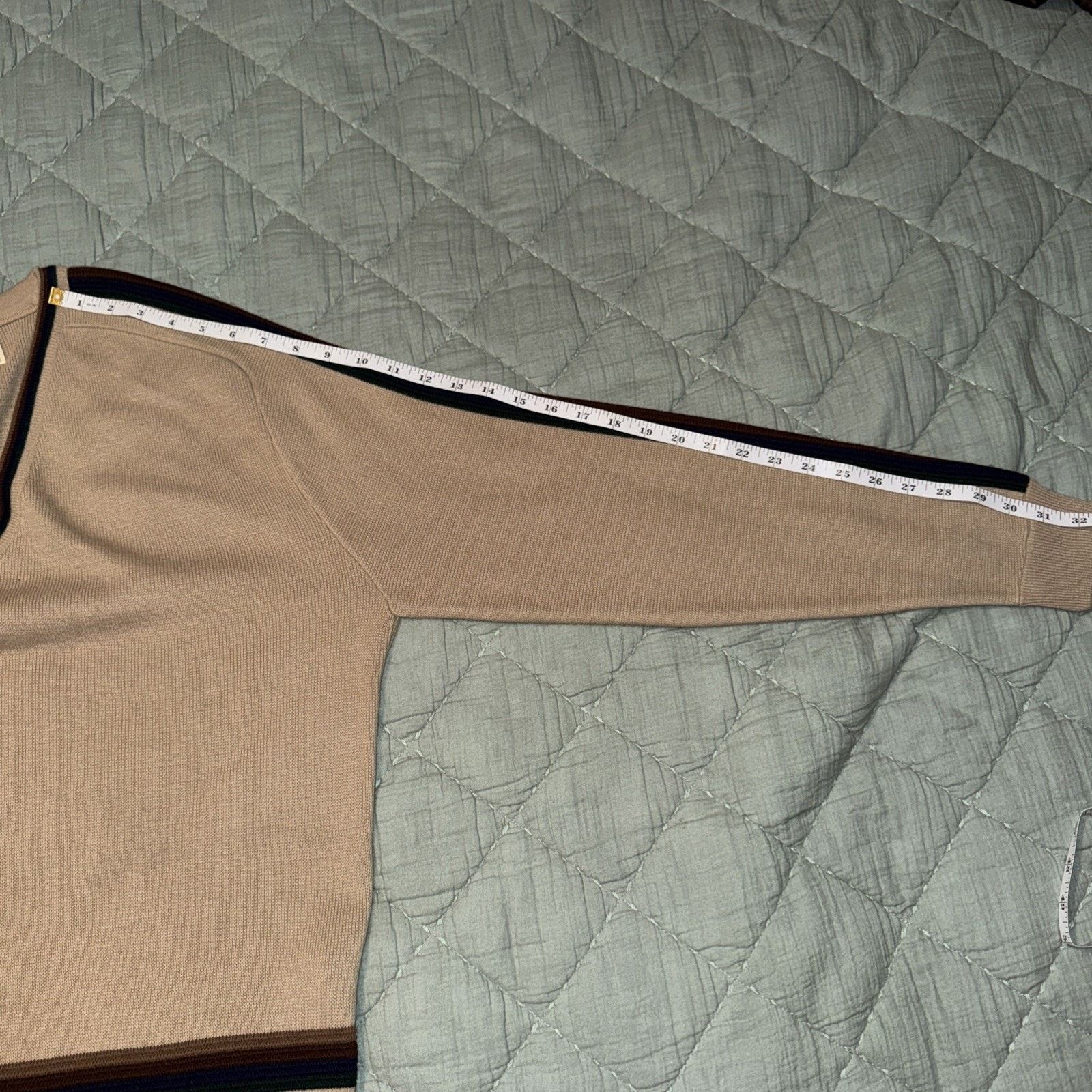 Other Lord Jeff 70’s Vintage V-neck Beige Sweater Made In USA SZ L Size US L / EU 52-54 / 3 - 12 Thumbnail