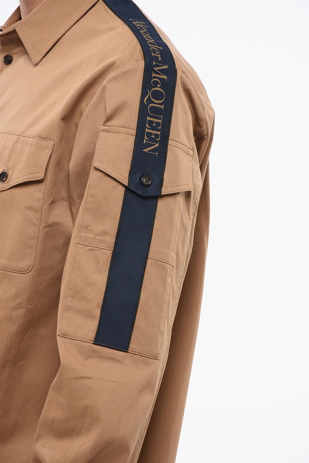 Alexander McQueen og1mm0925 Long Sleeved Shirt in Brown Size US M / EU 48-50 / 2 - 3 Thumbnail