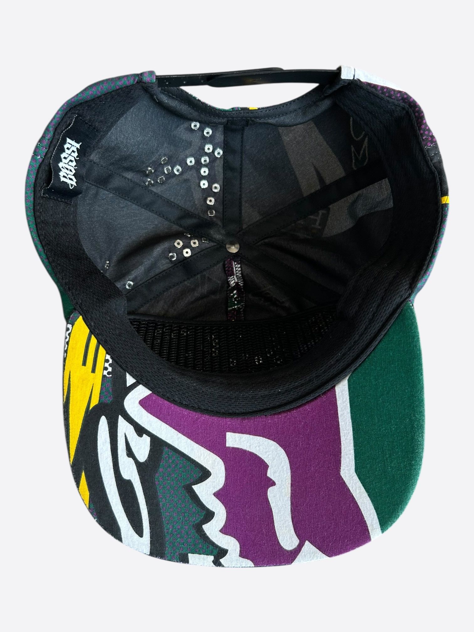 Bossi Sportswear Bossi Purple & Green Rhinestone Embellished Hat Size ONE SIZE - 5 Thumbnail