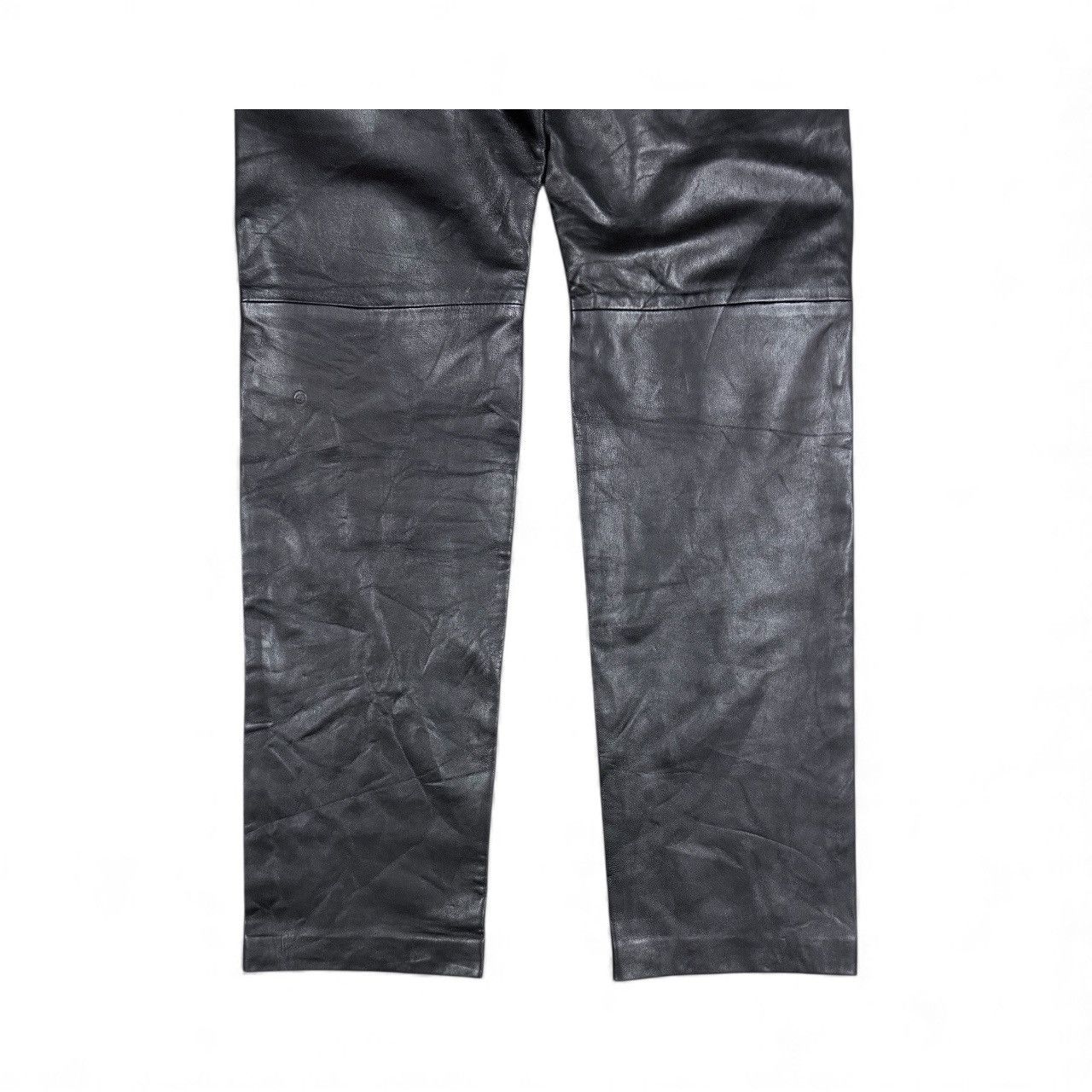 Kadoya Vtg🔥Les Vis A Bois Black Leather Bikers Pants Size US 32 / EU 48 - 5 Thumbnail