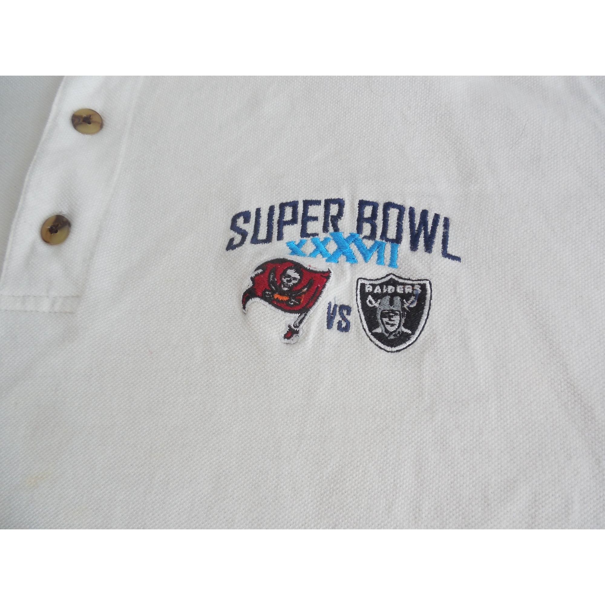 NFL NFL Lee Sport Polo Sz XXL Men White Super Bowl XXXVII Buccan Size US XXL / EU 58 / 5 - 2 Thumbnail