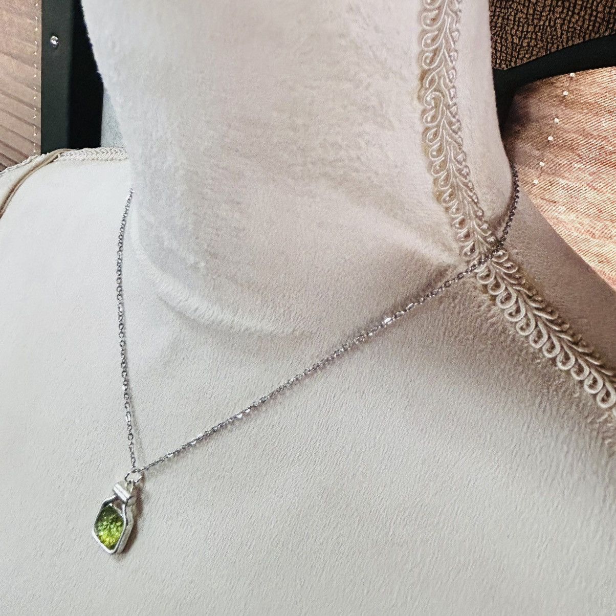 Handmade Handcrafted salvaged vintage faceted glass dome necklace Size ONE SIZE - 6 Thumbnail