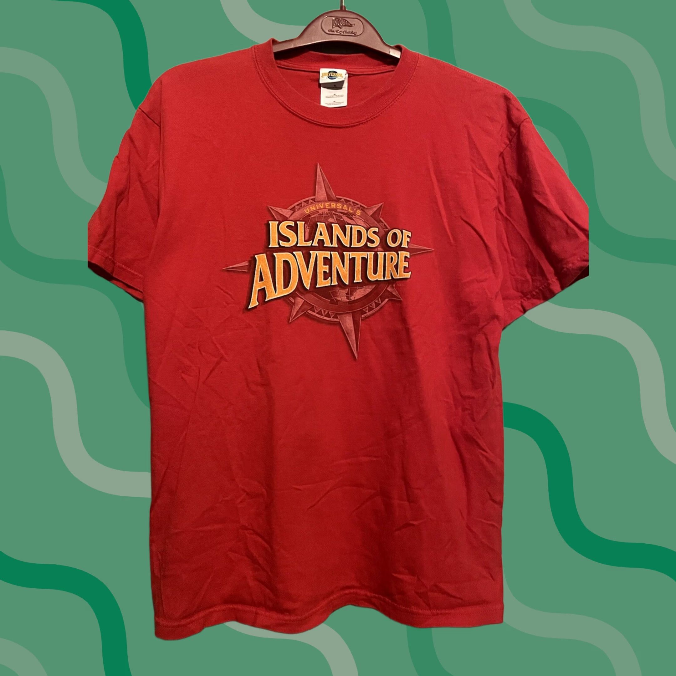 Vintage VINTAGE Universal Islands Of Adventure T-Shirt Men M Red Cotton Crew Neck Short Sleeve Theme Park 90s? US? Size US M / EU 48-50 / 2 - 1 Thumbnail