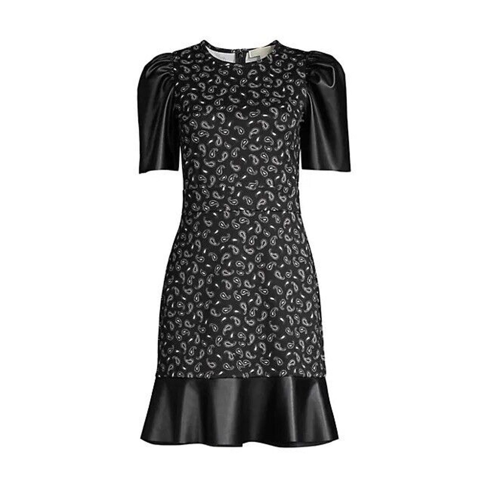 Michael Kors Michael Kors Women Black Jersey Trim Mini Dress Size XS Size XS / US 0-2 / IT 36-38 - 4 Thumbnail
