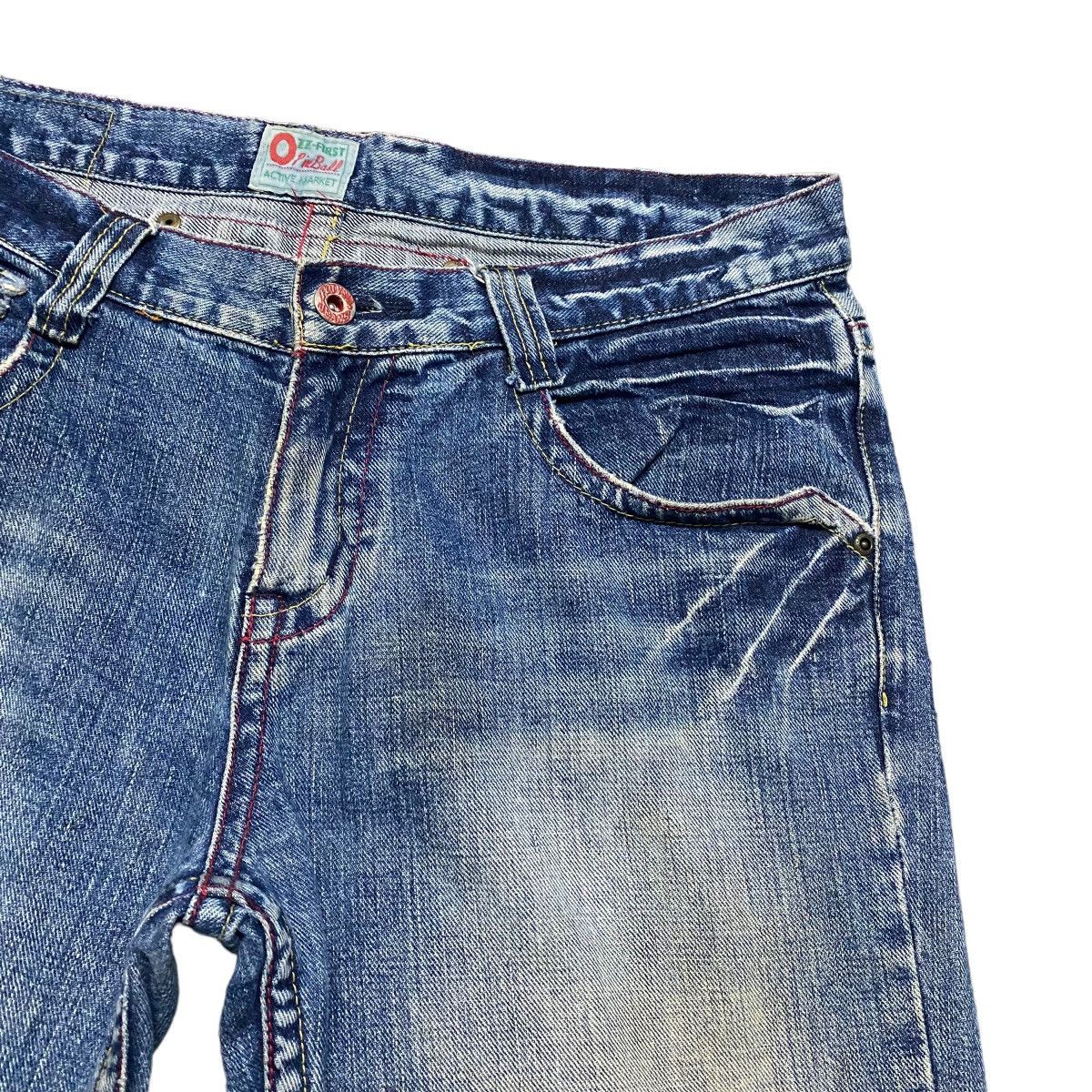 Japanese Brand Ozz-First Pinball Mudwash Denim Flare Jeans Size US 33 - 5 Thumbnail