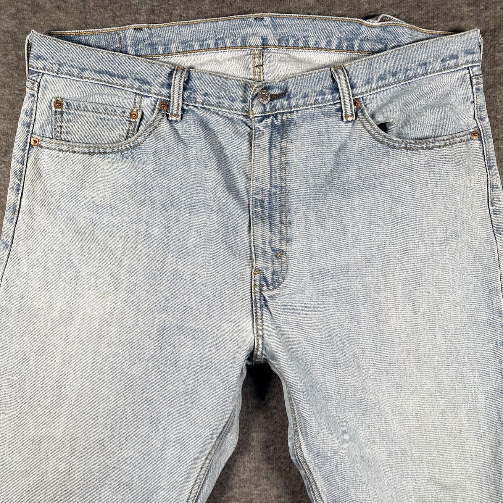 Levi's Levi's 505 Jeans Mens 41x30 Light Wash Blue Straight Regular Fit Denim Jeans Size US 42 / EU 58 - 2 Thumbnail