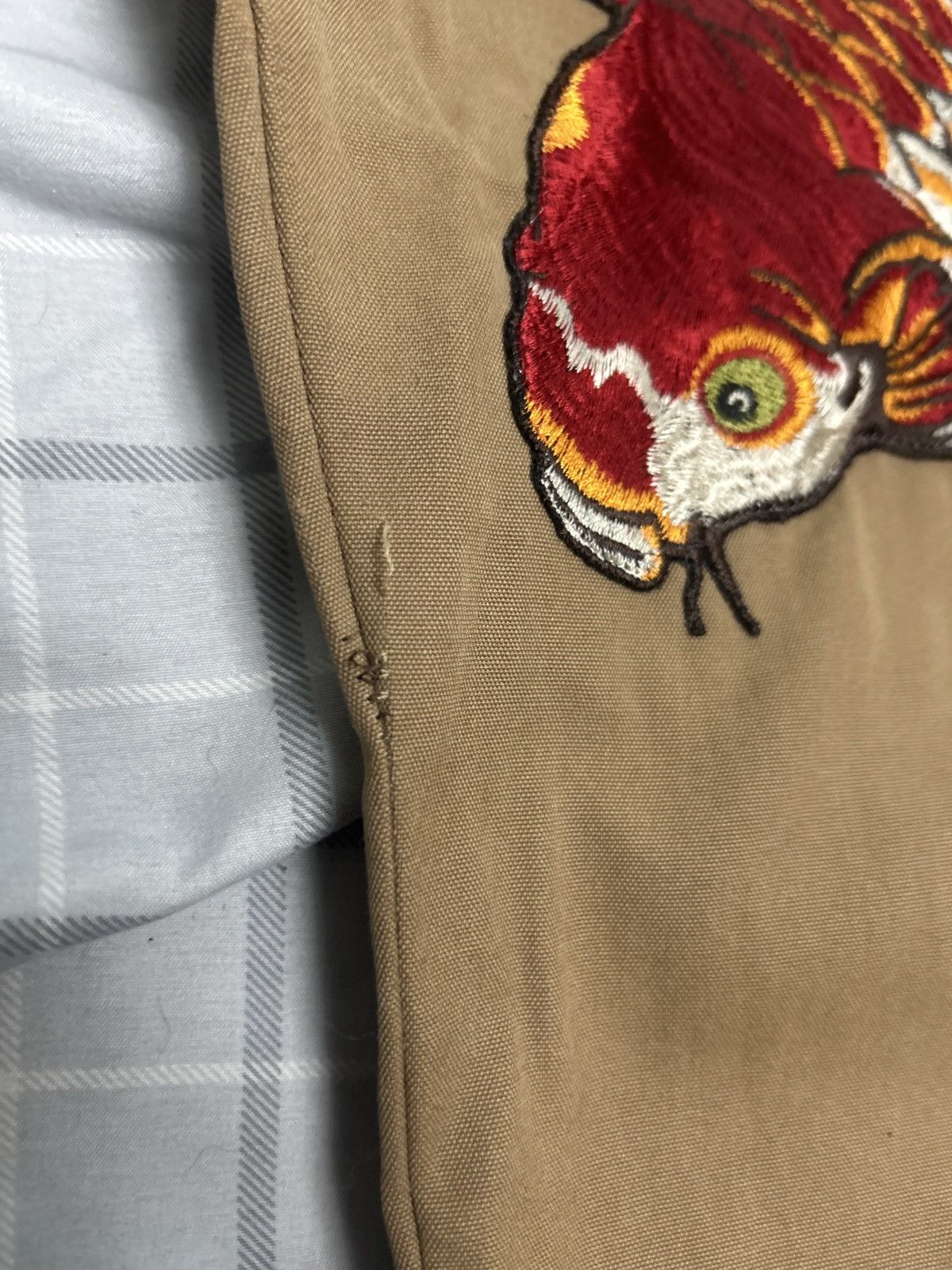 Gucci Gucci Koi Fish Embroidered Khaki Pants Size US 28 / EU 44 - 6 Thumbnail