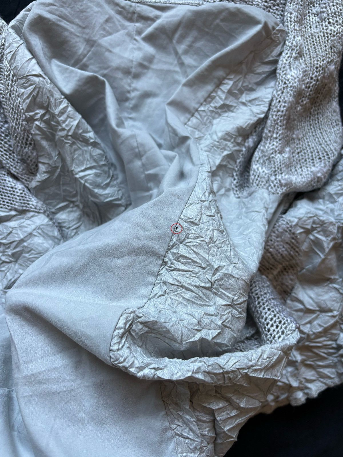 Vintage FRENCH MINI LACE RUFFLE MIXED LONG SLEEVE DRESS Size M / US 6-8 / IT 42-44 - 16 Thumbnail