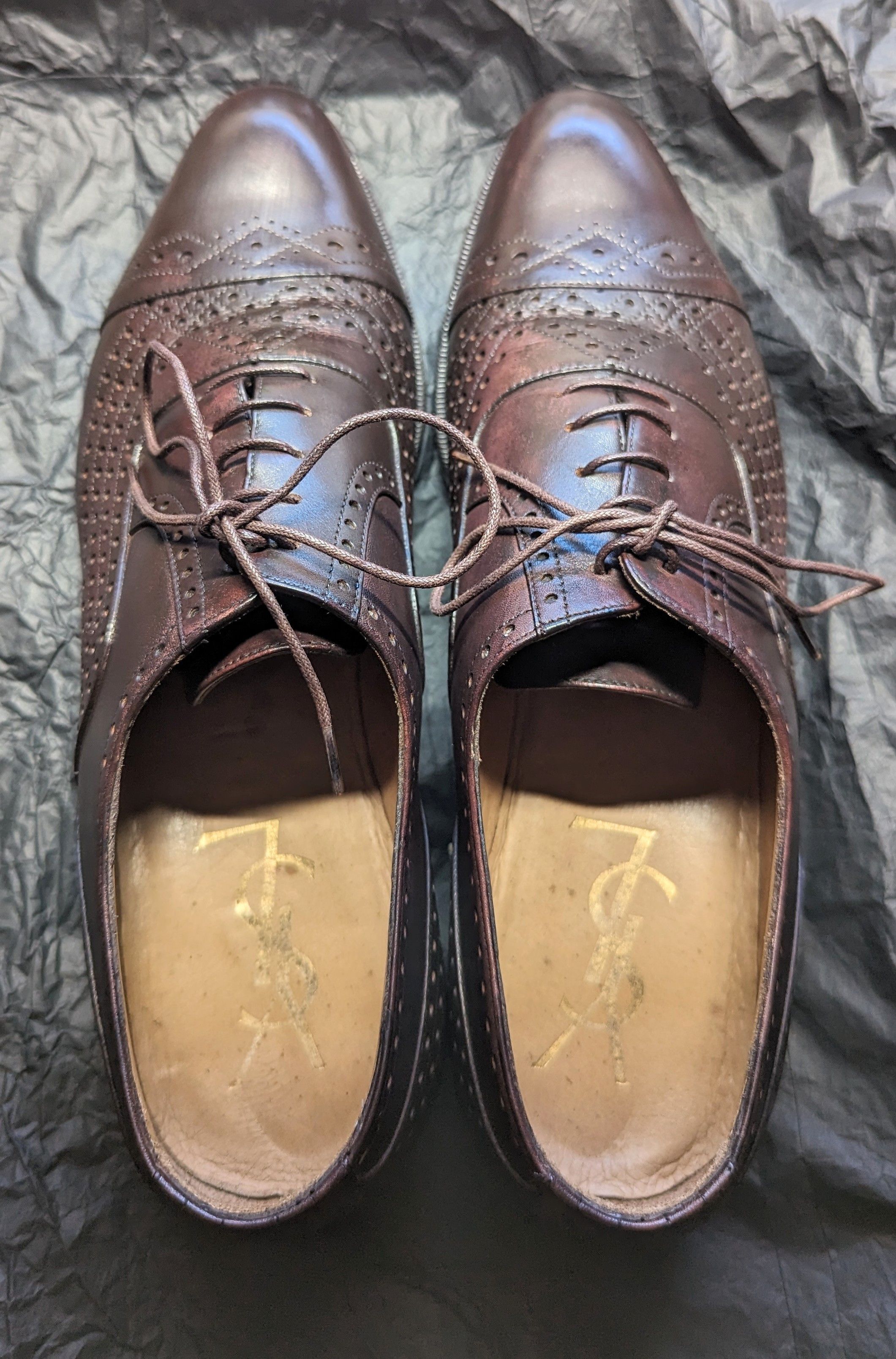 Saint Laurent Paris × Yves Saint Laurent SAINT LAURENT YSL EARL PERFORATED OXFORDS SHOES Tom Ford Era Size US 8 / EU 41 - 23 Thumbnail