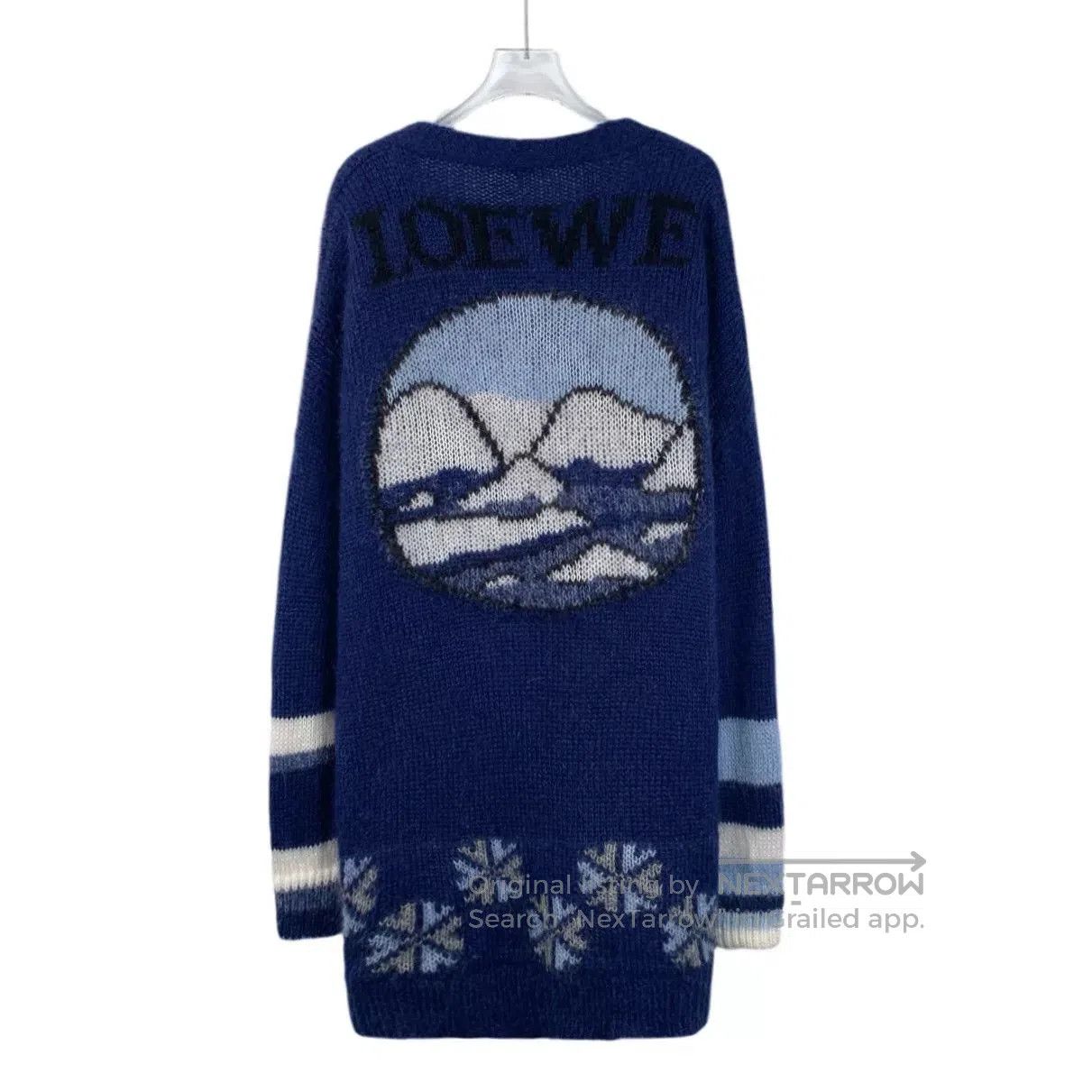 Loewe navy blue snowflake knit cardigan from Loewe. Size US S / EU 44-46 / 1 - 2 Thumbnail