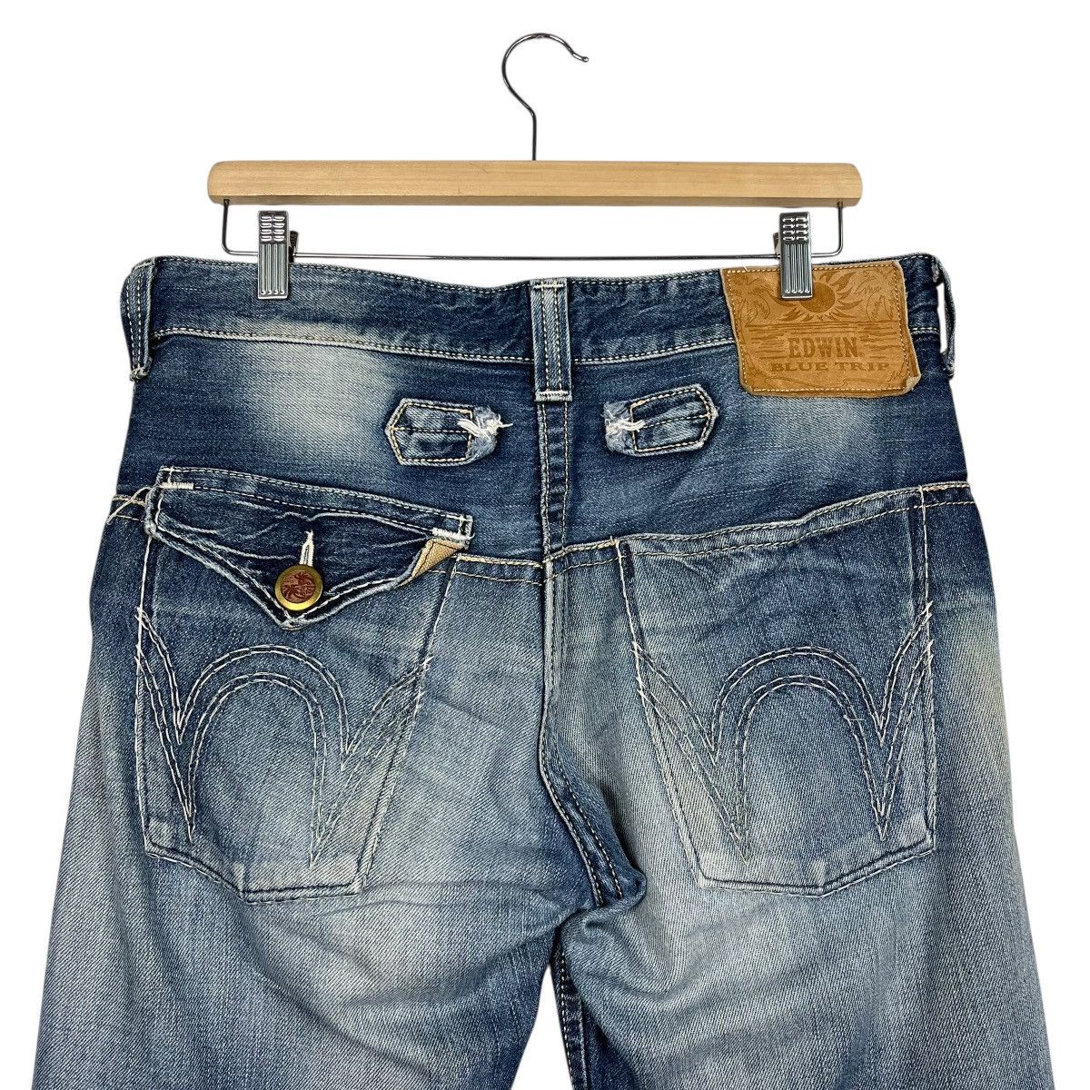 Edwin Vintage Edwin Blue Trip Denim Jeans Size US 34 / EU 50 - 8 Thumbnail