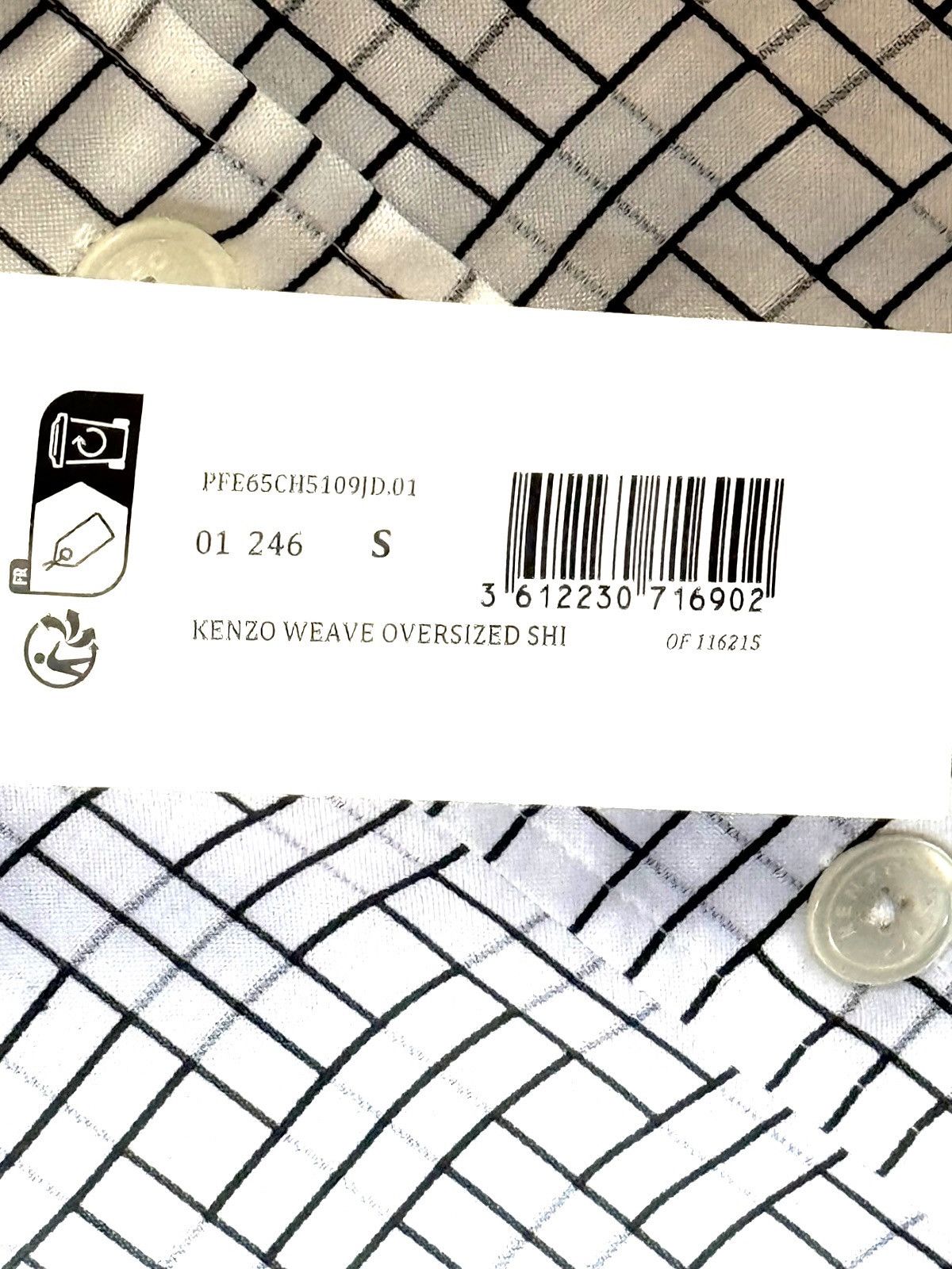 Kenzo KENZO NWT Nigo "Weave" Grid Oversized Jacquard Shirt Size US S / EU 44-46 / 1 - 9 Thumbnail