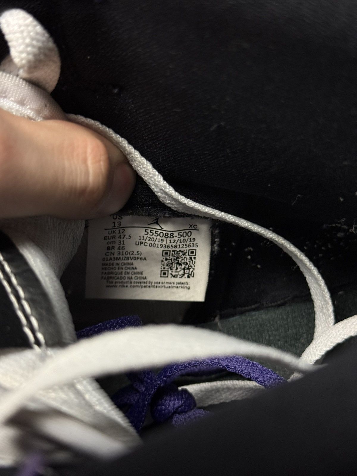 Jordan Brand × Nike Jordan 1 High Court Purple Size 13 (555088-500) 🧼 Size US 13 / EU 46 - 15 Thumbnail