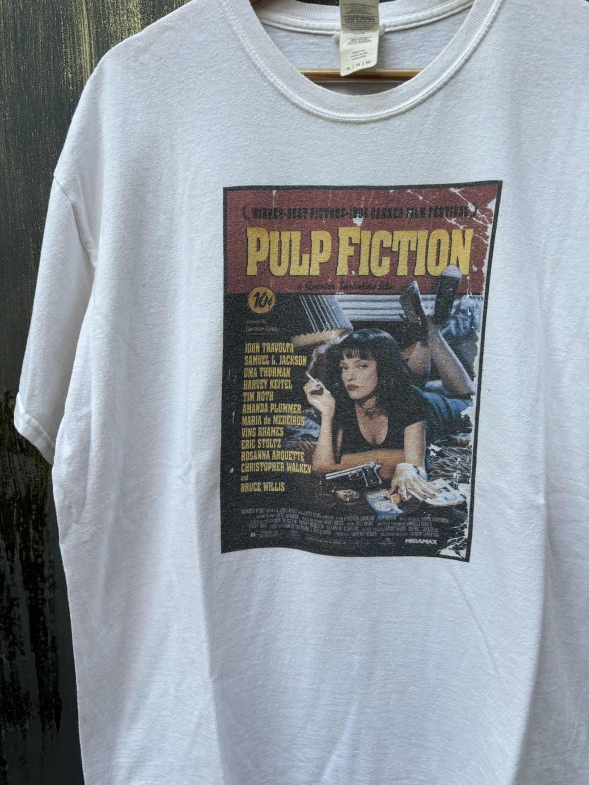 Vintage RARE! Vintage 90’s Movie Pulp Fiction Poster Tee Size US XL / EU 56 / 4 - 3 Thumbnail