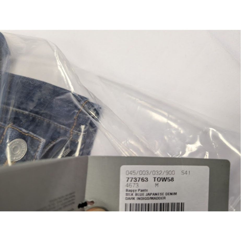 Balenciaga o1rshd1 Silk Denim Baggy Pants in Dark Indigo Size US 32 / EU 48 - 23 Thumbnail