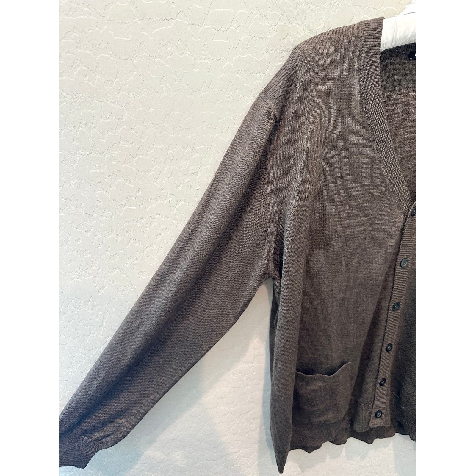 Other HAMMER MADE Merino Wool Brown Button-Front Cardigan Sweater Size US XL / EU 56 / 4 - 3 Thumbnail