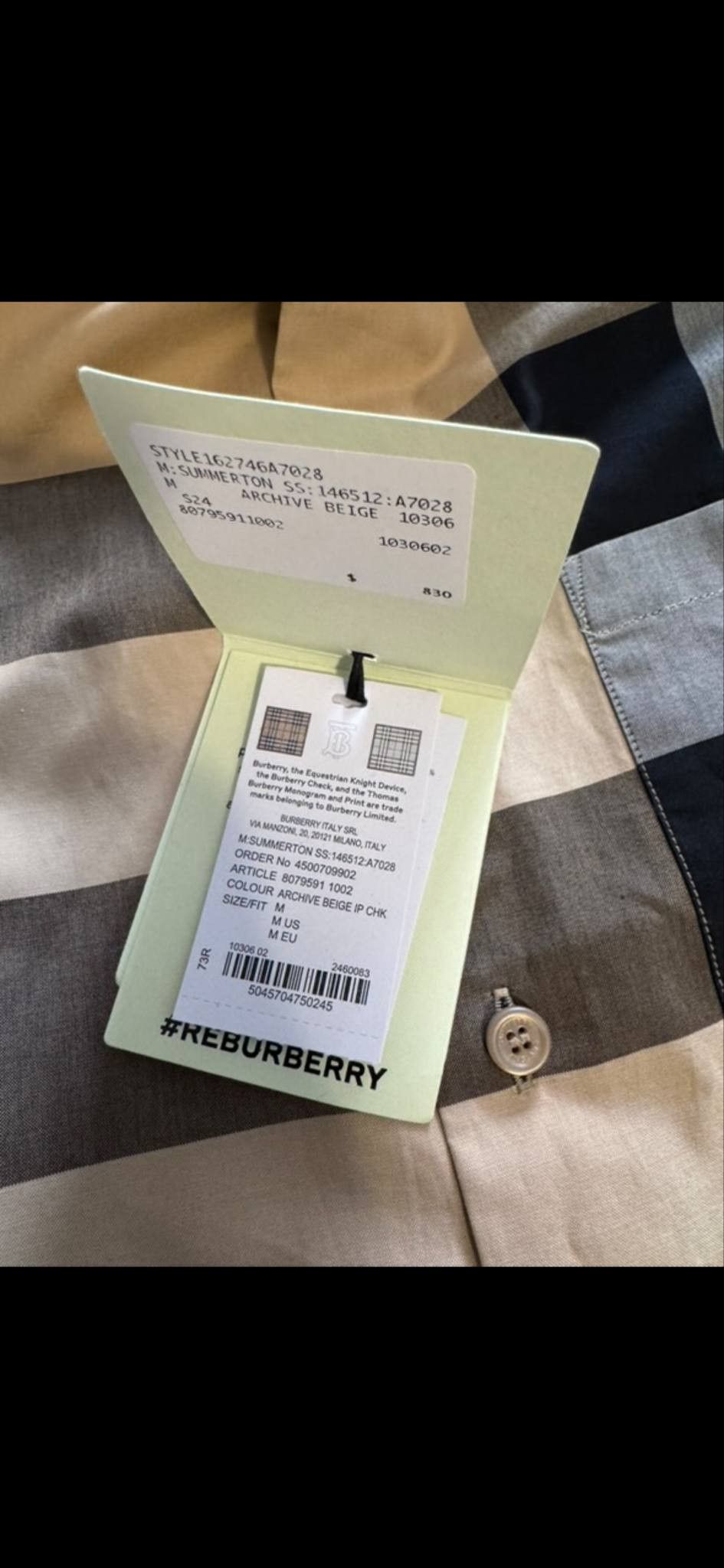 Burberry Slim Fit Check Cotton Shirt Size US M / EU 48-50 / 2 - 2 Thumbnail