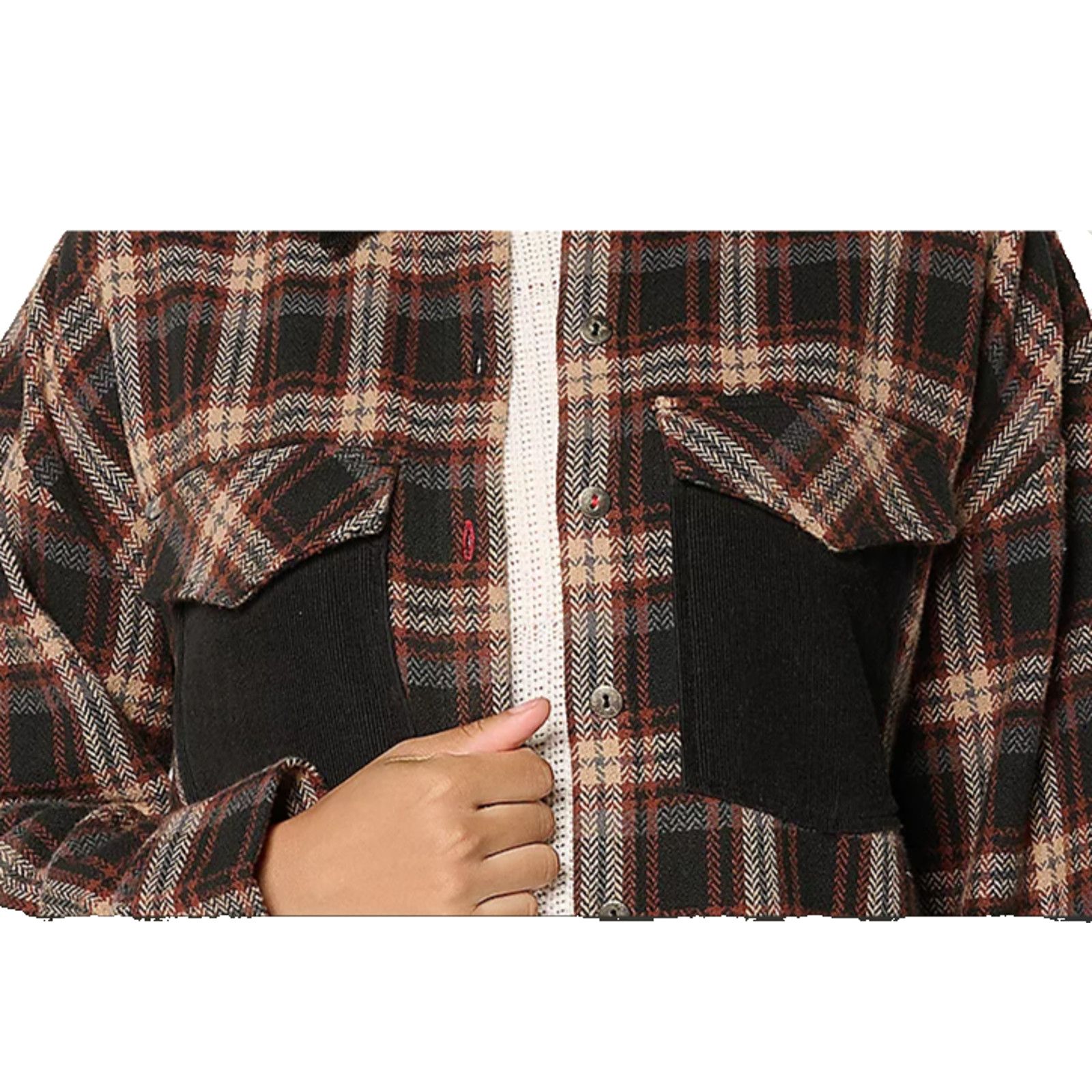 Laura Ashley Peace Love World Brushed Flannel Plaid Jacket M A704645 Size M / US 6-8 / IT 42-44 - 2 Thumbnail