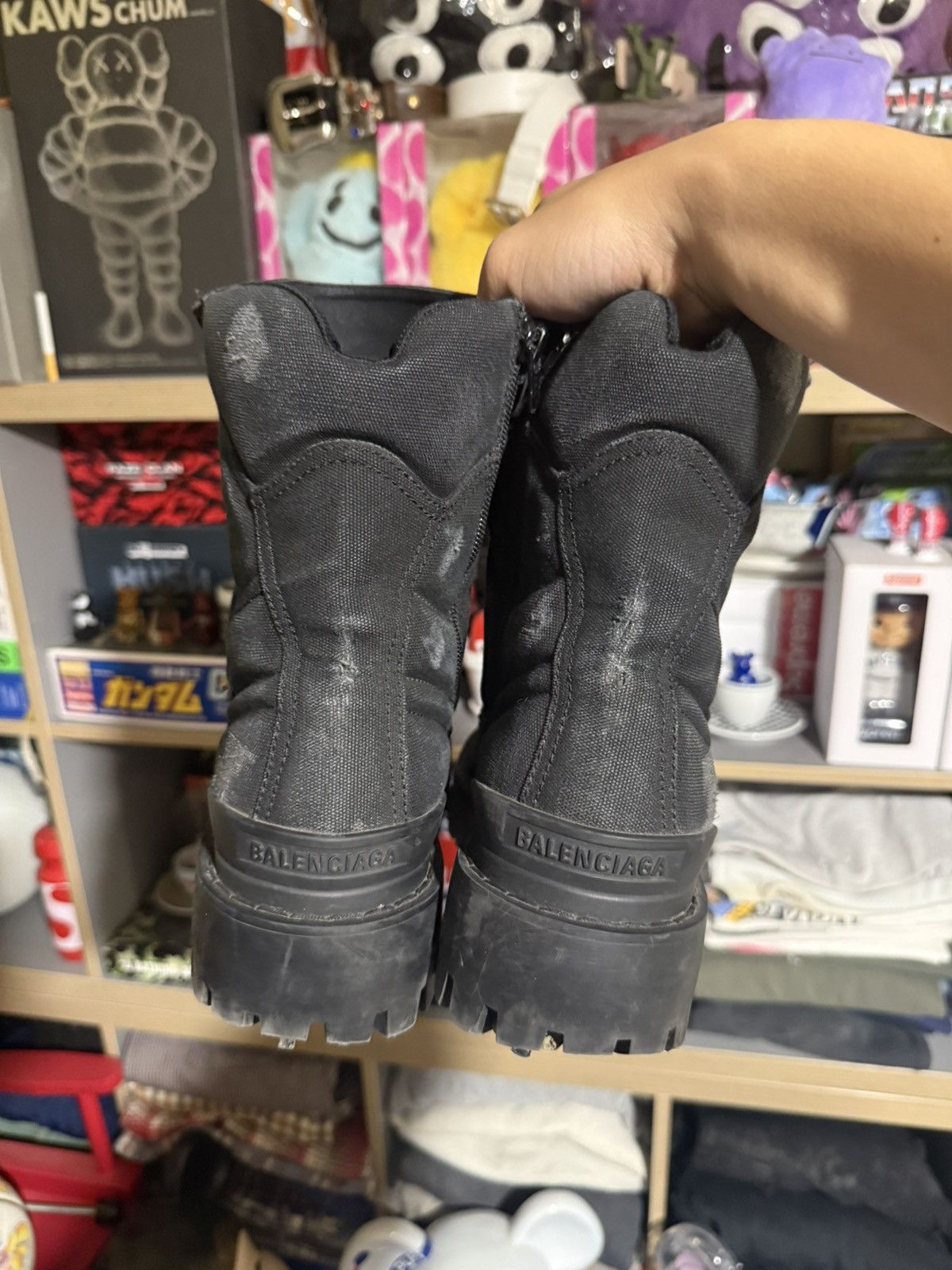 Balenciaga Balenciaga Black Distressed Strike Boot Size US 11 / EU 44 - 3 Thumbnail