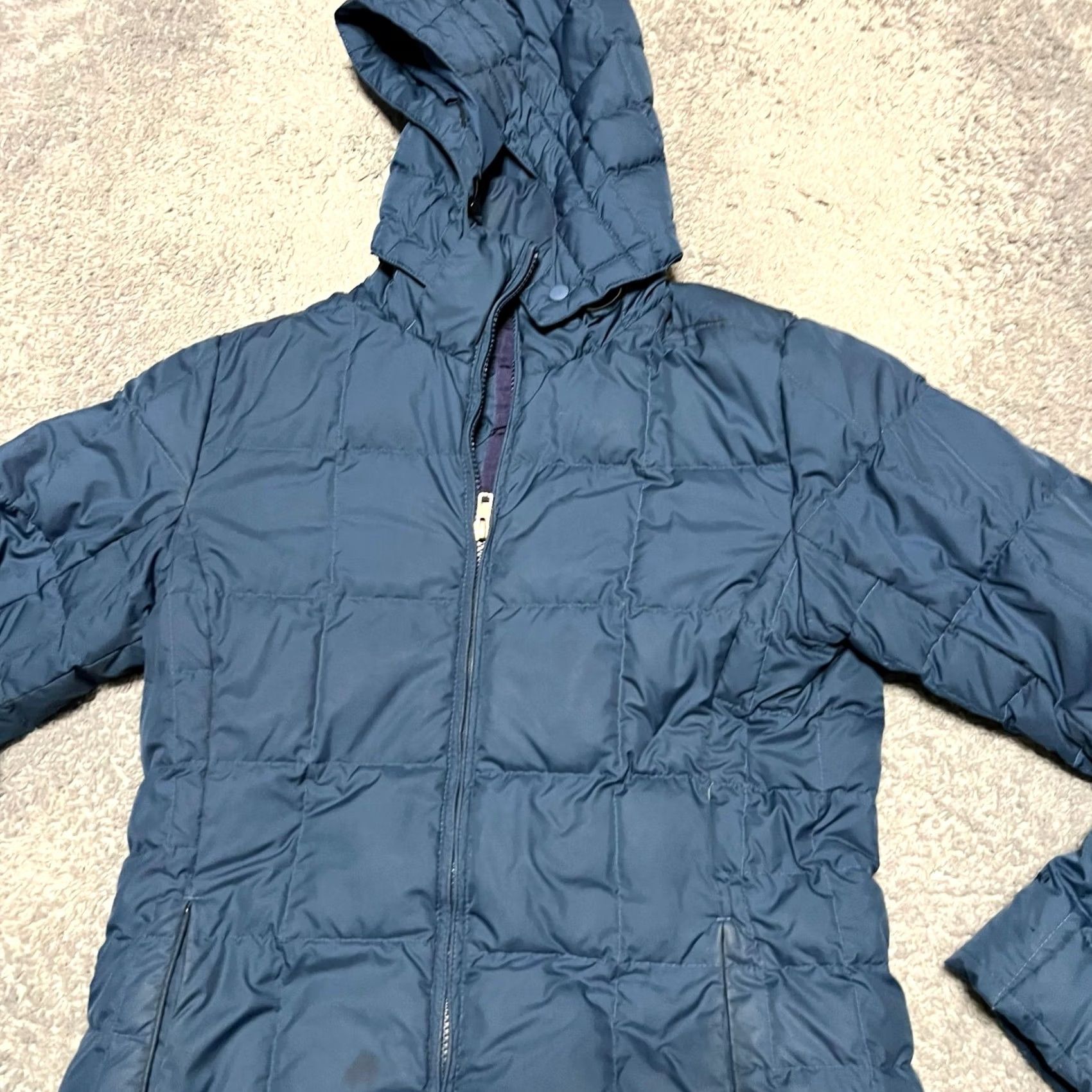 Patagonia Patagonia Jacket Womens XS Down With It Parka Puffer Coat Hooded Long Blue Stains Womens XS Jacket Size XS / US 0-2 / IT 36-38 - 2 Thumbnail