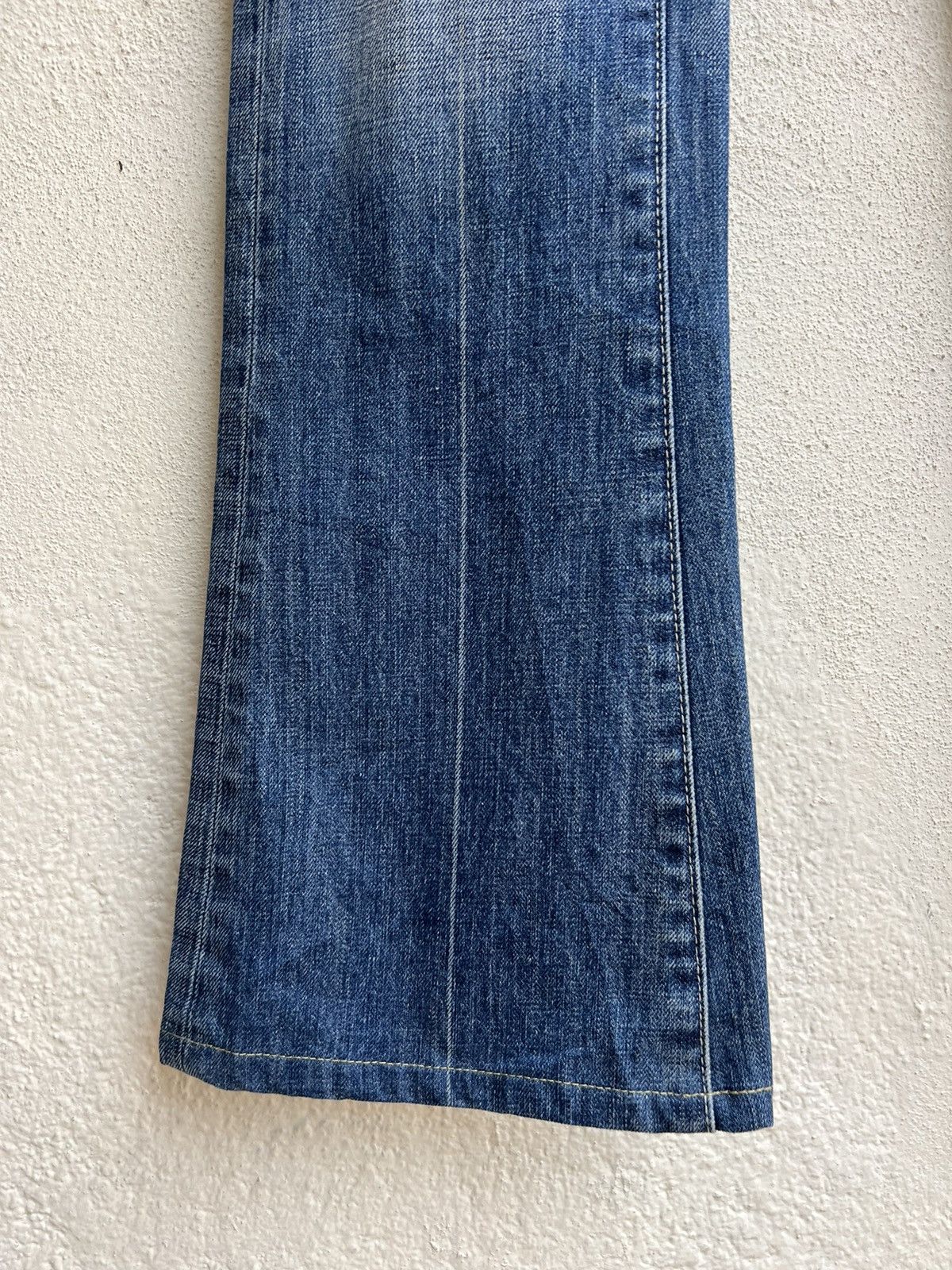 Fragment Design Vintage Vanquish Gold Fade Muddy Blue Denim Flare Jeans Size US 29 - 9 Thumbnail