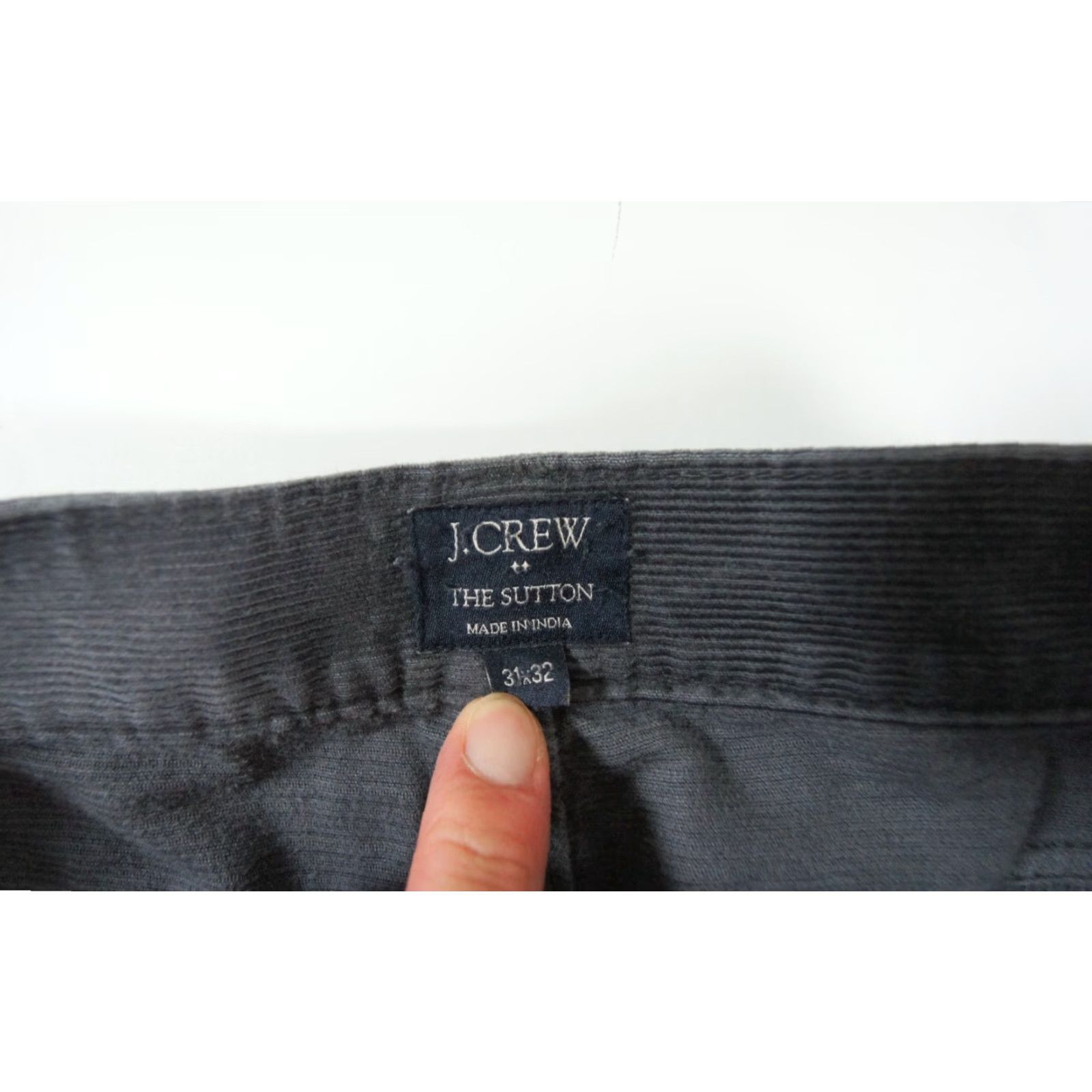 J.Crew J.Crew The Sutton Corduroy Pants Men 31x30 Gray Adult Regular Straight 5-Pocket Denim Chino Workwear Casual Belt Loops Slim Fit Mens Size US 31 - 7 Thumbnail