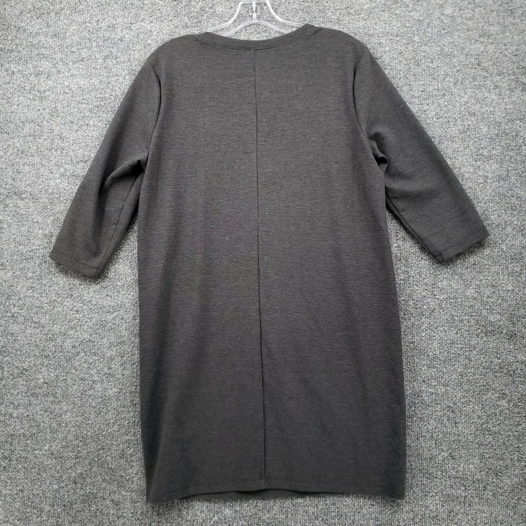 Old Navy Old Navy Dress Womens Small Gray T-Shirt Mini Round Neck 3/4 Sleeves Pullover Size S / US 4 / IT 40 - 2 Thumbnail