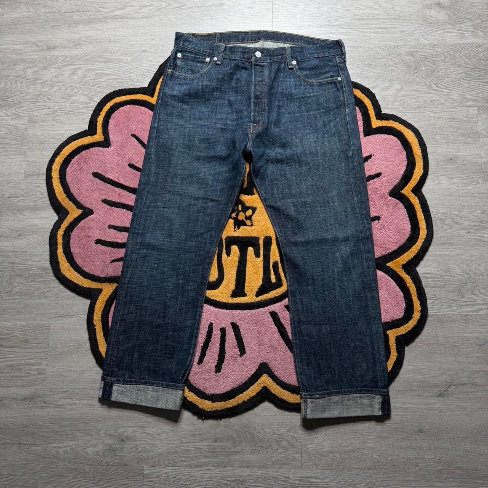 Levi's Levi’s Strauss 501 Button Fly Straight Leg Denim Jeans 36x30 Size US 36 / EU 52 - 1 Thumbnail