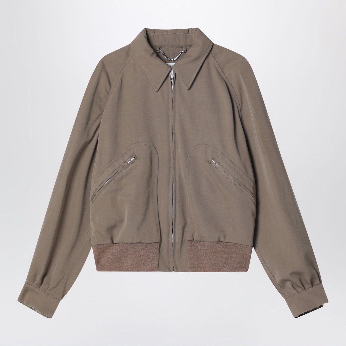 Maison Margiela Maison Margiela Beige Virgin Wool Zip-Up Jacket Size S / US 4 / IT 40 - 1 Thumbnail