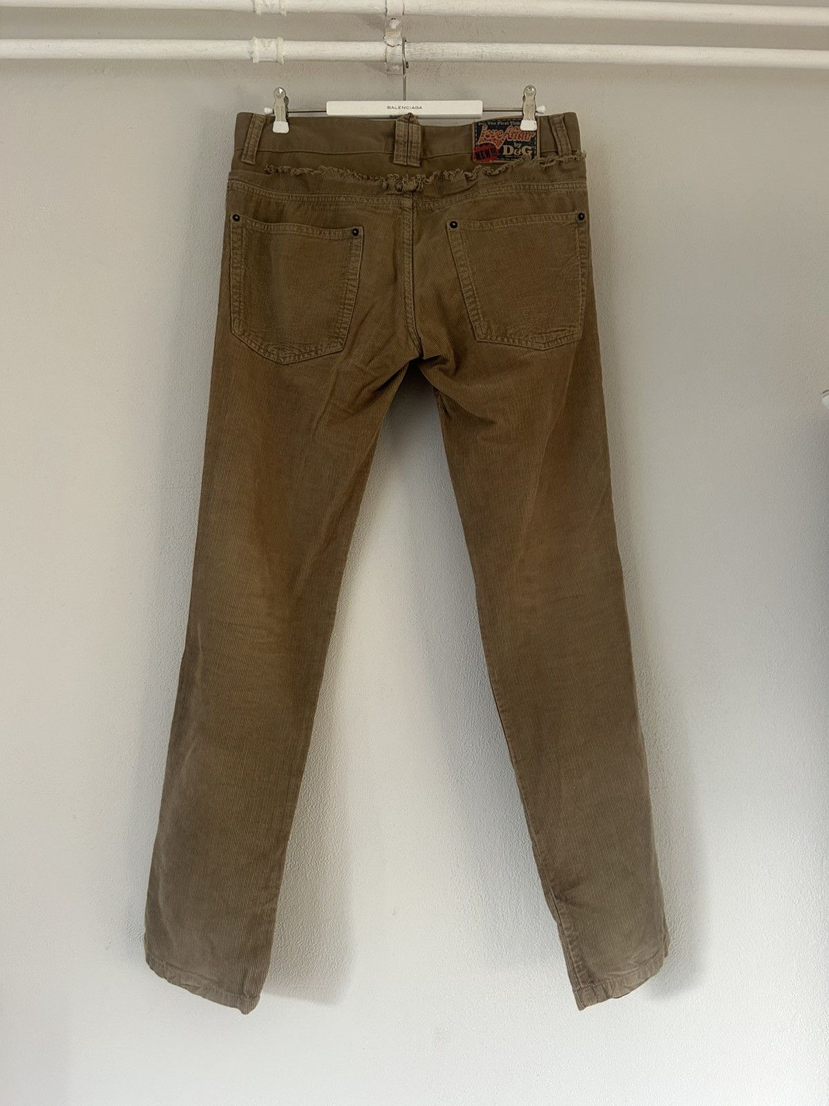 Dries Van Noten Dolce & Gabbana Brown Distressed Corduroy Pants Size US 33 - 7 Thumbnail