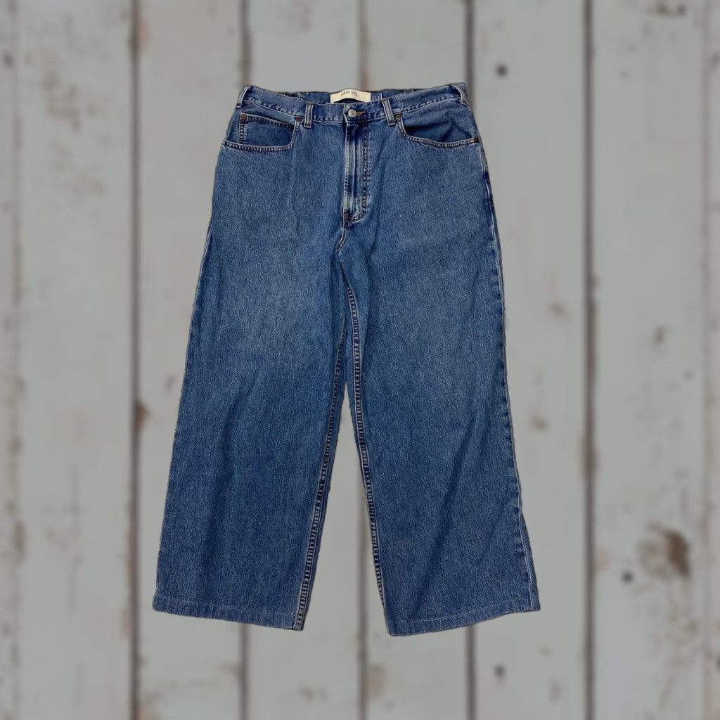 Gap VINTAGE GAP Jeans Mens 34x25.5 Wide-Leg Baggy Skater Faded Grunge Y2K HEMMED Size US 34 / EU 50 - 1 Thumbnail