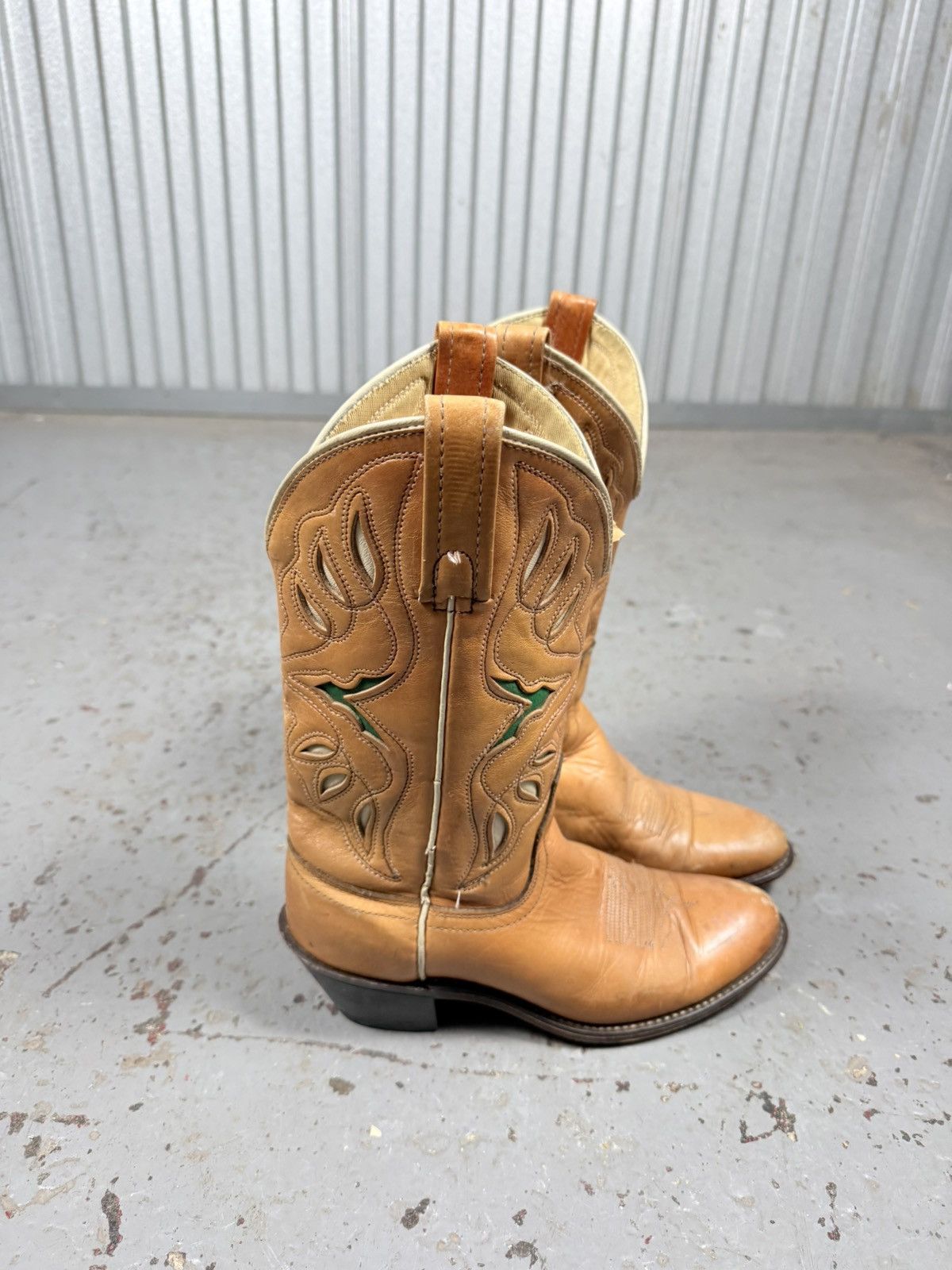 Acme Clothing 70s Vintage Acme Usa Made Cowhide Cowboy Boots Size US 6.5 / IT 36.5 - 8 Thumbnail