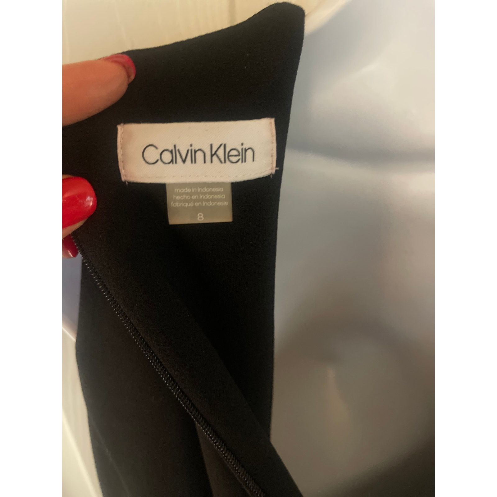 Calvin Klein Calvin Klein Little Black Dress – Sheer Hem Detail – Size 8 Size M / US 6-8 / IT 42-44 - 4 Thumbnail