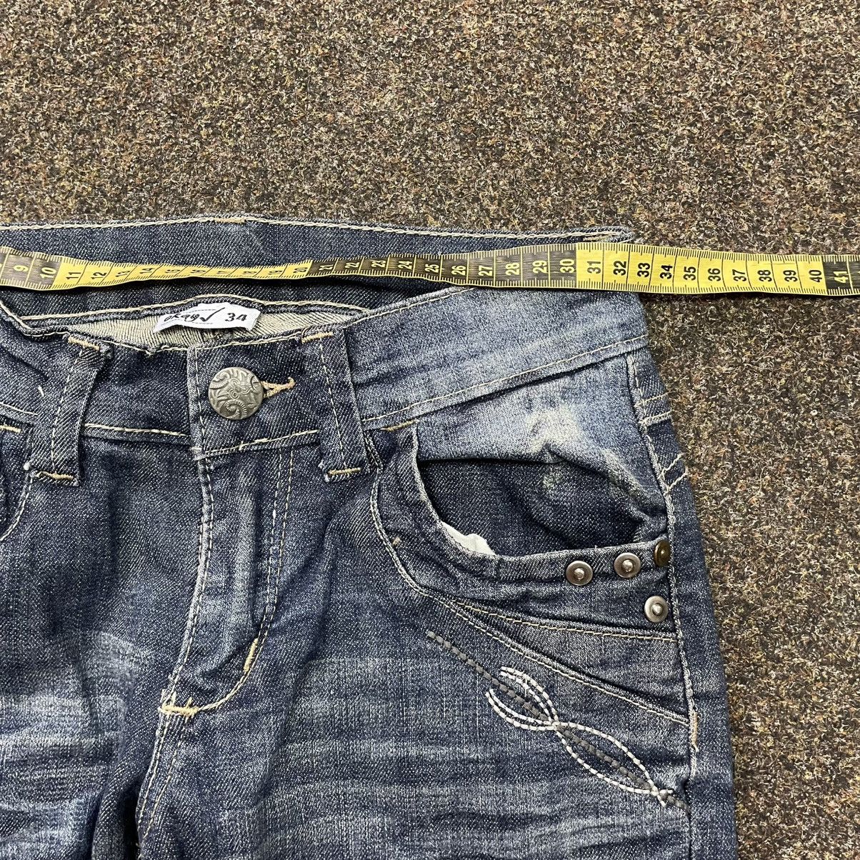 Vintage Y2K Baggy Wide Leg Bootcut Faded Jeans Streetwear Grunge Size 32" / US 10 / IT 46 - 6 Thumbnail