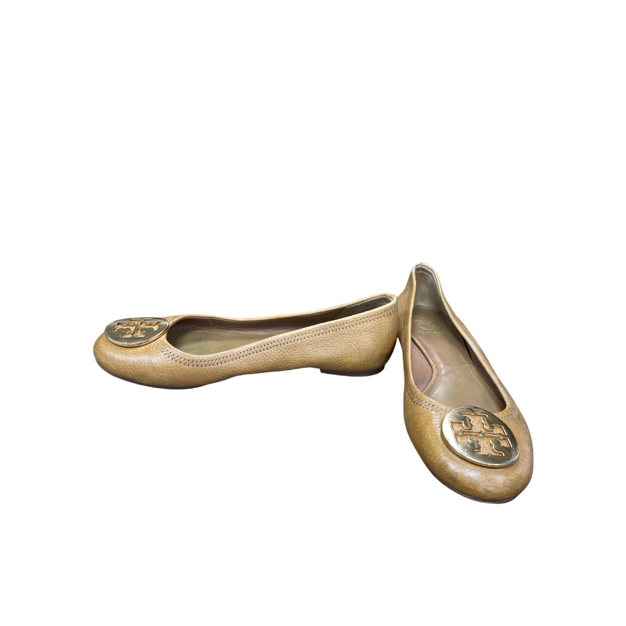 Tory Burch Tory Burch Womens Brown Leather Slip-On Flats Size 7M SKU 91 Size US 7 / IT 37 - 2 Thumbnail