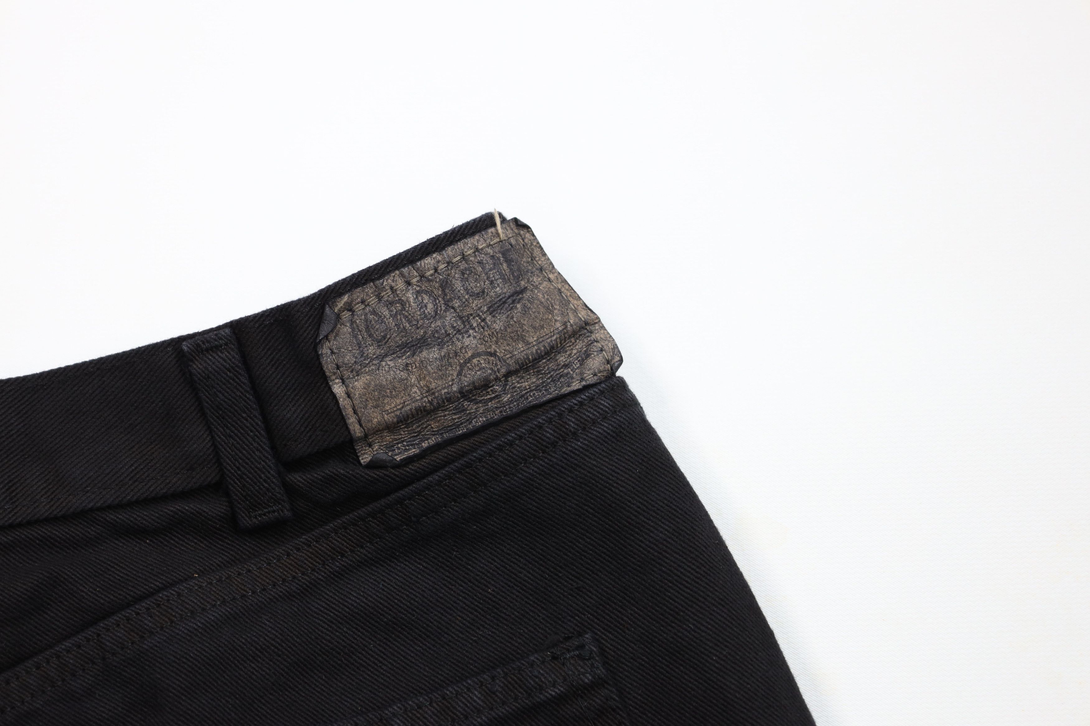 Vintage Deadstock Vintage 90s Streetwear Fit Denim Shorts Black Size US 38 / EU 54 - 13 Thumbnail