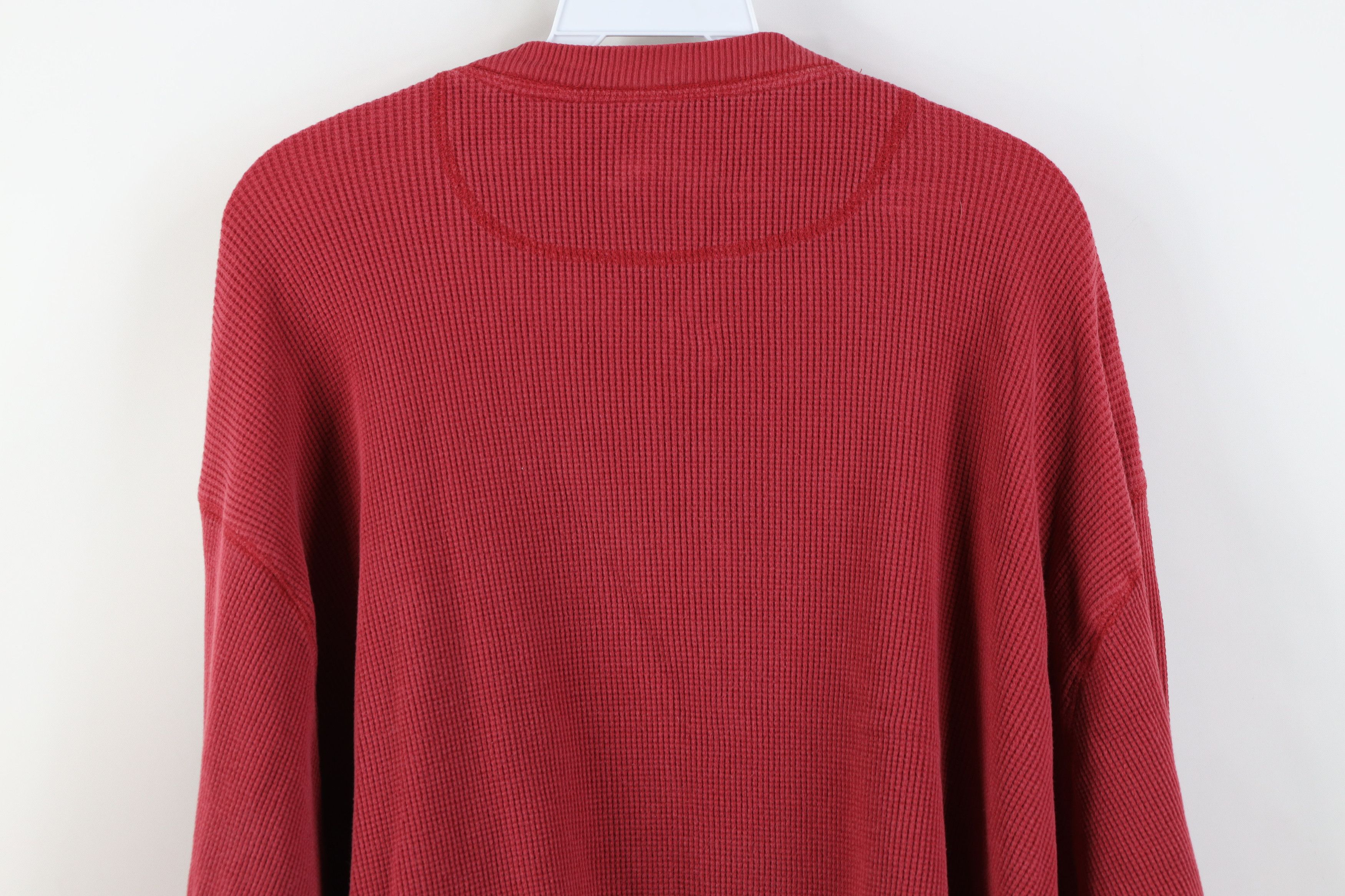 Vintage Vintgae 90s Streetwear Thermal Waffle Knit Henley T-Shirt Size US XXL / EU 58 / 5 - 12 Thumbnail