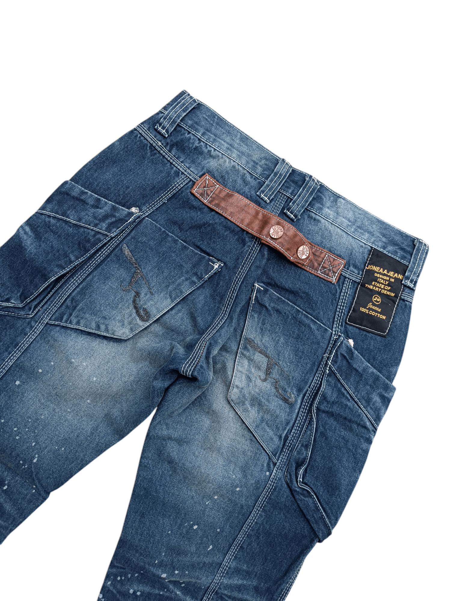 Hysteric Glamour RARE Joneaa Multi Pocket Design Knee Strap Jeans Size US 30 / EU 46 - 2 Thumbnail