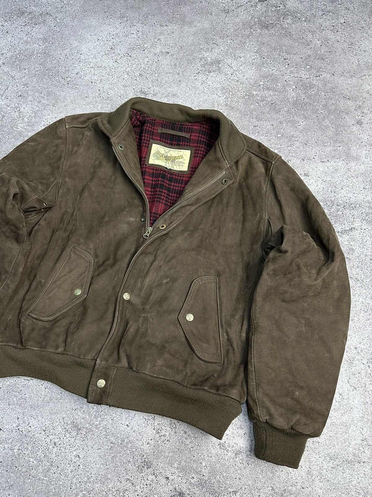 Chevignon × Vintage Vintage Chevignon Suede Leather Jacket Boxy Archival Aviator Size US L / EU 52-54 / 3 - 4 Thumbnail
